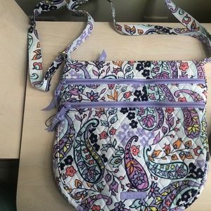 New Vera Bradley Lavender Paisley Adjustable Crossbody Bag